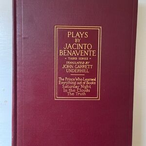 1923 Plays by Jacinto Benavente Hardcover | Scribner | Antique Drama